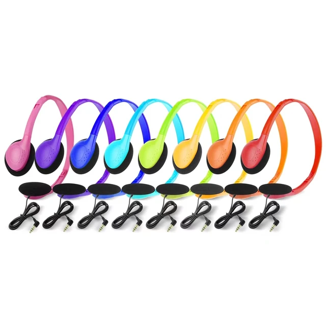 Alt view image 4 of 5 - CN-Outlet Classroom Headphones Bulk 64 Pack Multi Color Class Set for School Students Kids Children Toddler Boys Girls Teen and Adult