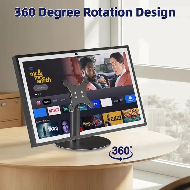 Alt view image 3 of 5 - WAWXH1314 Rotatable & Tiltable Stand for Echo Show 21 and 15 (1st, 2nd) Gen