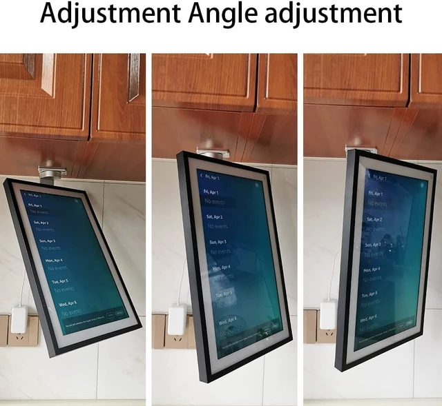 Alt view image 5 of 5 - ATOPCAENRT Versatile Under-Cabinet Mount for Echo Show 15 - Save Space and Customize Viewing Angles Silver 026-02 SX