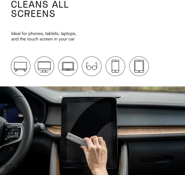 Alt view image 3 of 5 - am Mist Screen Cleaner with 7 oz Refill Alcohol-Free Cleaning Kit, Gray