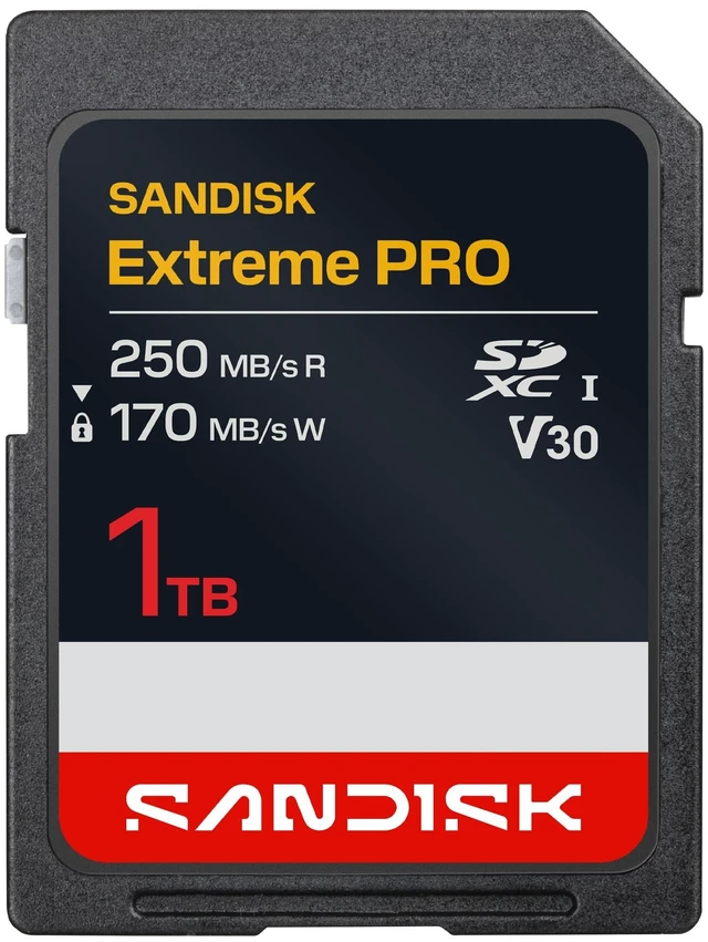 Main image of SanDisk 1TB Extreme PRO SD UHS-I Card, Up to 250MB/s Read and 170MB/s Write, 4K UHD, Full HD, U3, V30, SDSDXXJ-1T00-GSCIN