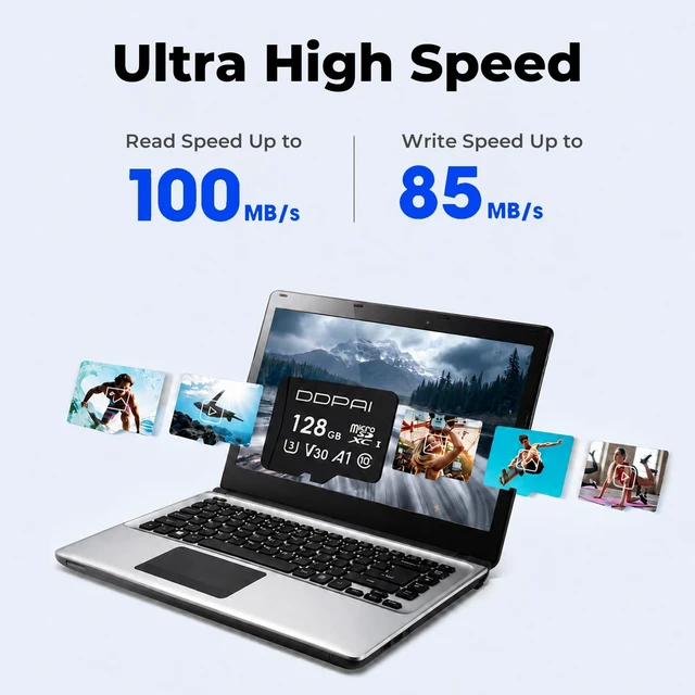 Alt view image 2 of 5 - DDPAI 128GB High Endurance microSD Card for Dash Cam, U3 V30 TF Card