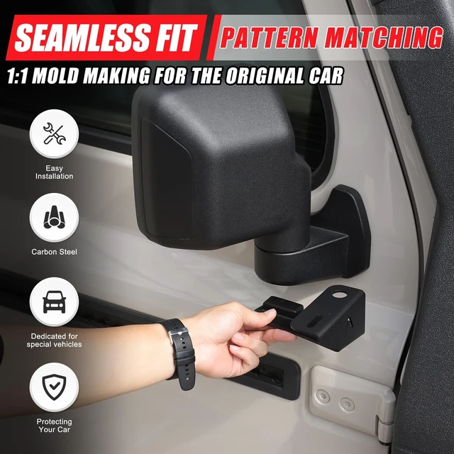 Alt view image 4 of 5 - Tumukiw Exterior Rearview Mirror Antenna Bracket Compatible with INEOS Grenadier Accessories 2020-2025, Rearview Mirror Base Spotlight Antenna Mounting Bracket (Right)