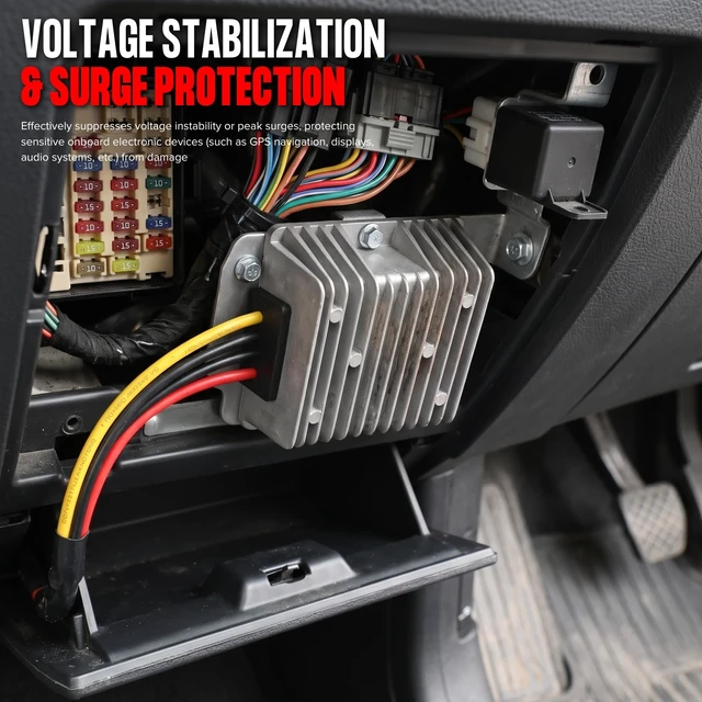 Alt view image 3 of 5 - Car Voltage Stabilizer DC9-36V to DC 12V 12A 144W Regulator Surge Protector