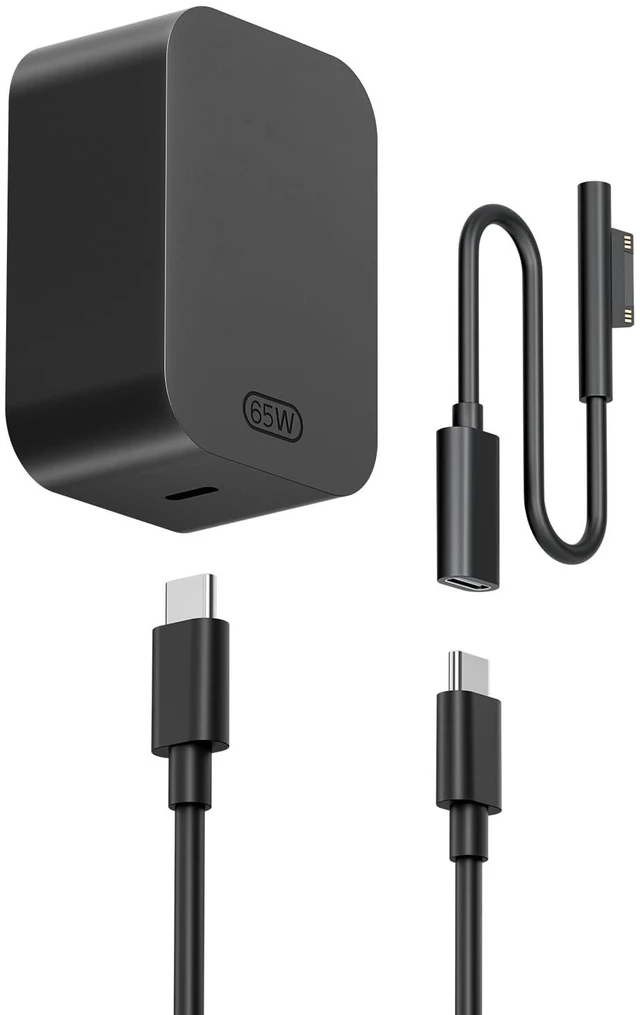 Main image of 10ft Charger for Microsoft Surface Pro 11, 10, 9, 8, 7+, 7, X, 6, 5, 4, 3, 65W Power Adapter for Windows Surface Laptop 7/6/5/4/3/2/1, Go Tablet, Book 3/2/1, 10ft USB-C Cable, Original Quality