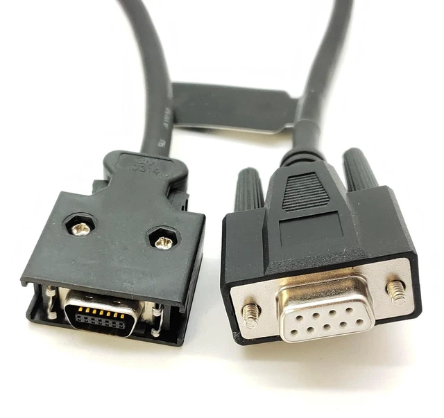 Main image of GXMRHWY D-Sub 9Pin Female Connector Straight to SCSI HPCN 14Pin Male Snap Type Connector with Rs232 Serial Programming Cable 3Meter