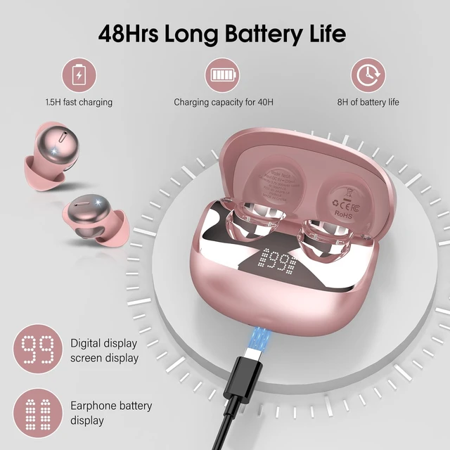 Alt view image 5 of 5 - Sleep Earbuds Bluetooth 5.4, Mini Light-Weight Headphones for Side Sleepers