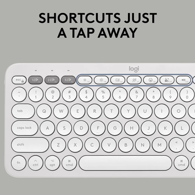 Alt view image 5 of 5 - Logitech Pebble 2 Compact Wireless Keyboard and Mouse for Mac, iPad - White
