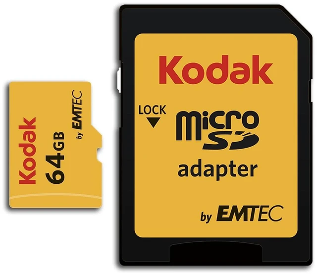 Main image of Kodak 64GB Class 10 UHS-I U1 MicroSDXC Card with Adapter 10x Write Speed