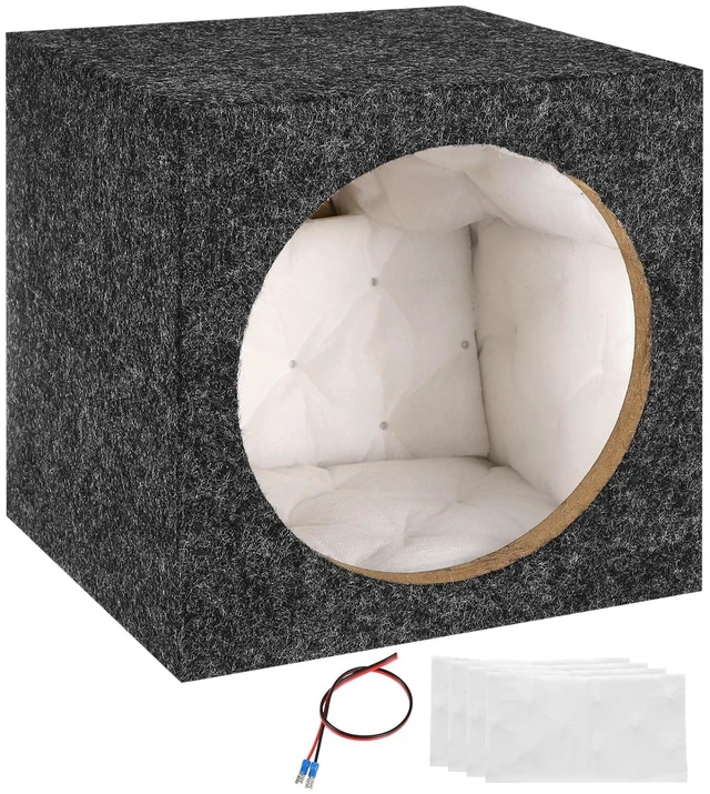 Main image of MECCANIXITY 8 Inch Ported Wooden Speaker Enclosure, Single Vented, Gray