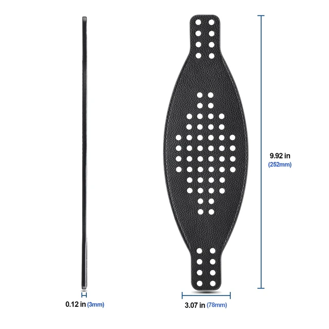 Alt view image 4 of 5 - AHG Accessory House Global Wide Perforated Maxwell 2 Headband Strap. Compatible with Audeze Maxwell 2 Headphones (Black). Premium Cowhide Leather ^^ Handcrafted ^^ Stitched