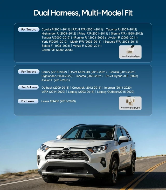 Alt view image 2 of 5 - 6.5 3-Way Car Audio Door Speakers (Pair) for Toyota Tacoma/Camry/Highlander