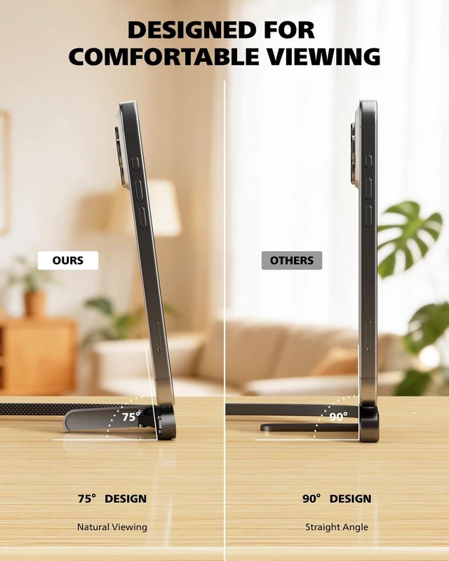 Alt view image 4 of 5 - DbillionDa USB C to USB C Cable, Foldable Phone Stand, 90 Degree, 60W, 3FT