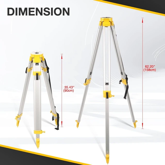 Alt view image 4 of 5 - Lightweight Aluminum Tripod (66" Height)&9-Foot Grade Rod Set