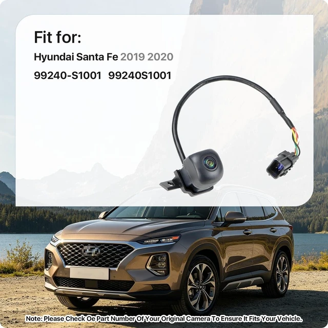 Alt view image 2 of 5 - 99240-S1001 Rear View Camera Replacement for Hyundai Santa Fe 2019 2020, OE Backup Cam Replaces 99240S1001 by GreenYi