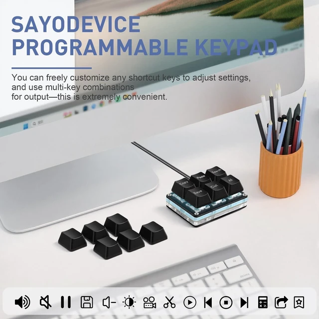 Alt view image 3 of 5 - Mini 6-Key Copy Paste Programmable Keyboard Hotswappable Mechanical Switch