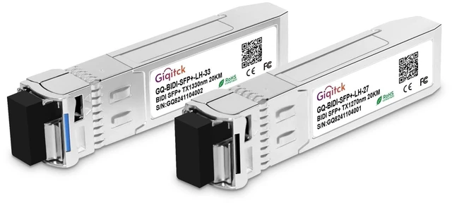 Main image of 1 Pair 10GBASE-BX20-UD BiDi SFP+ Module, TX 1270nm/1330nm, RX 1330nm/1270nm, 20km DOM Simplex LC/UPC SMF Optical Transceiver Mini Gbic for Juniper Networks JNP-SFP-10G-BX20U/JNP-SFP-10G-BX20D