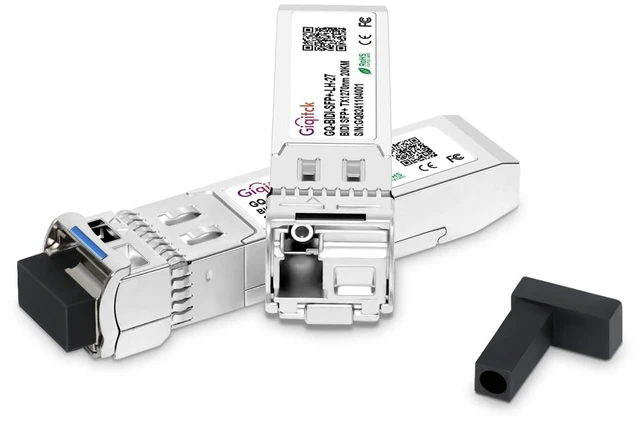 Alt view image 2 of 3 - 1 Pair 10GBASE-BX20-UD BiDi SFP+ Module, TX 1270nm/1330nm, RX 1330nm/1270nm, 20km DOM Simplex LC/UPC SMF Optical Transceiver Mini Gbic for Juniper Networks JNP-SFP-10G-BX20U/JNP-SFP-10G-BX20D