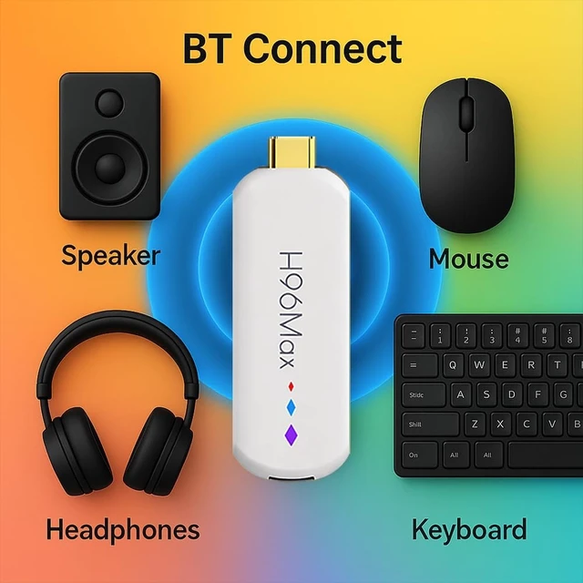 Alt view image 2 of 5 - H96MAX TV Stick 4K Ultra HD Media Player Screencast WiFi6 16GB USB Home Media Player
