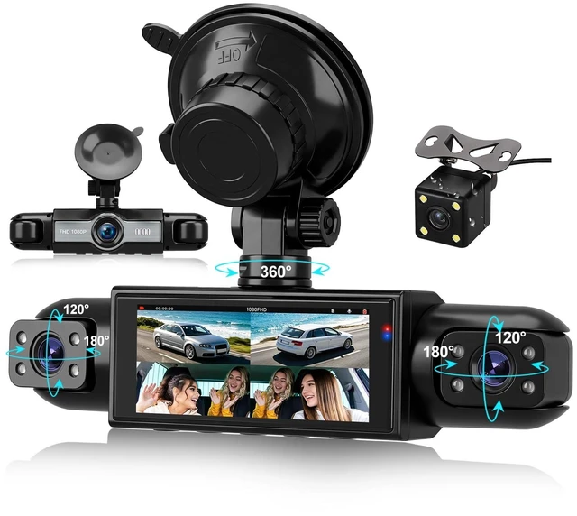 Main image of 4 Channel 360 Dash Cam Front Rear Left and Right, 1080P FHD Car Camera