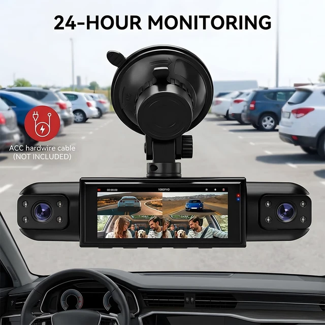 Alt view image 2 of 5 - 4 Channel 360 Dash Cam Front Rear Left and Right, 1080P FHD Car Camera