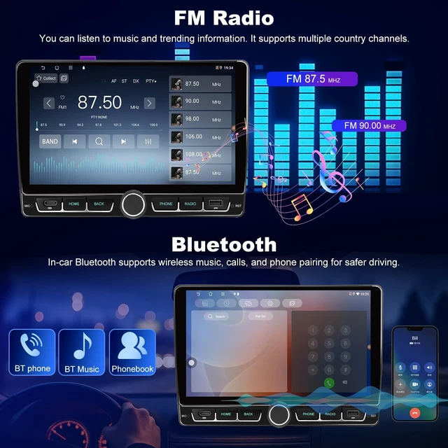 Alt view image 5 of 5 - 9in 4+64G Upgrade Replacement Car Radio for Dodge Grand Caravan 2008-2020