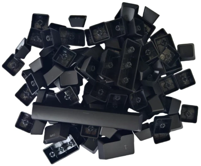 Alt view image 3 of 5 - Full Set of Keyboard 104 Keycaps Replacement for Logitech G512 G513 RGB Gaming Mechanical Keyboard Black