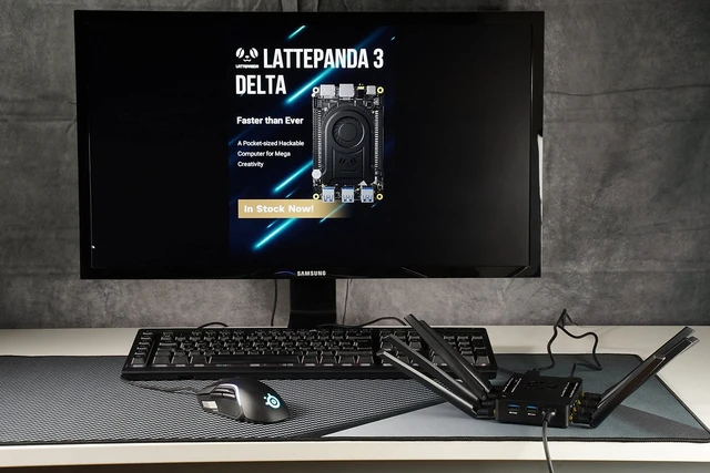 Alt view image 4 of 5 - KKSB LattePanda 3 Delta Case ^^ Black Aluminum LattePanda 3 Delta Enclosure ^^ Supports 8 SMA Antennas