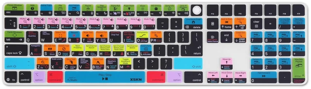 Alt view image 4 of 5 - XSKN FL Studio Shortcut Keyboard Cover for iMac M4 Magic Keyboard with Touch ID and Numeric Keypad A3119