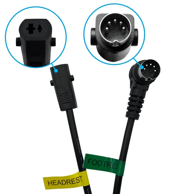 Alt view image 5 of 5 - Fruhdi Power Recliner RMT Switch Model WPS4C10073 4 Button 5 Male Pin 2 Female Pin Controller Hand Control Replacement