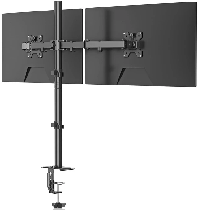 Main image of Suptek Dual Monitor Desk Mount, Adjustable Dual Monitor Arm for 2 Computer Screens up to 27 inch, Extra Tall 31.5" Pole Dual Monitor Stand for Desk, Holds up to 22 lbs(MD6842)
