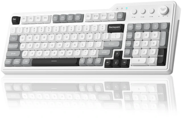Main image of Aula F3099 Wireless Gaming Computer Keyboard with Number Pad & Knob