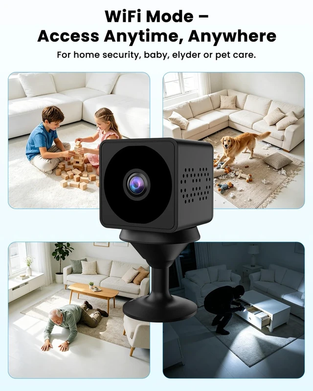 Alt view image 2 of 5 - No Wifi Security Camera, 4K Mini Security Camera, Wireless Small Cameras