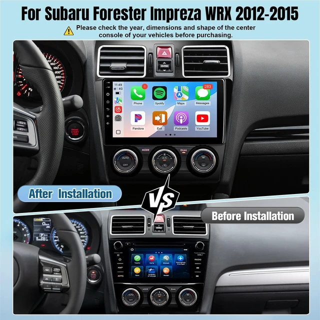 Alt view image 2 of 5 - Leadfan Car Stereo Radio for Subaru Forester Impreza WRX 2015 2016 2017 2018 2019 2020 2021 with Wireless Carplay Android Auto, 9" Screen for Subaru Car Radio, GPS BT FM EQ Backup Camera SWC (M