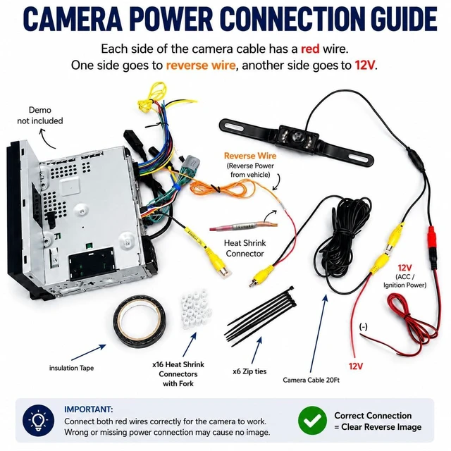 Alt view image 2 of 5 - Rear View Backup License Plate Camera Compatible with Pioneer Kenwood JVC