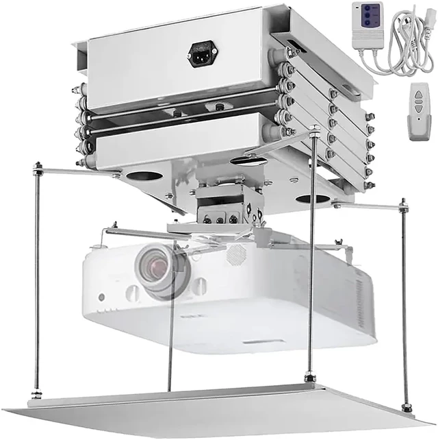 Alt view image 3 of 5 - Home and Garden 110V 1M Projector Bracket Motorized Electric Lift Projector Lift with Remote Control
