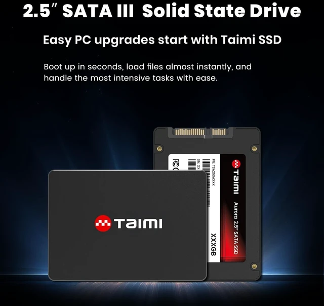 Alt view image 3 of 5 - TAIMI 1TB 2.5 Inch SSD SATA III Internal Solid State Drive - Up to 550MB/s, 3D NAND TLC, High-Speed Storage Upgrade for Laptop, Desktop, PC (1, TB)