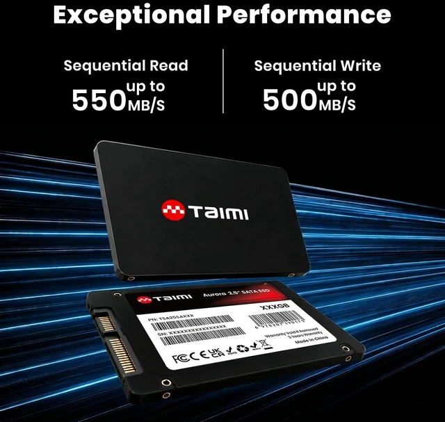 Alt view image 4 of 5 - TAIMI 1TB 2.5 Inch SSD SATA III Internal Solid State Drive - Up to 550MB/s, 3D NAND TLC, High-Speed Storage Upgrade for Laptop, Desktop, PC (1, TB)