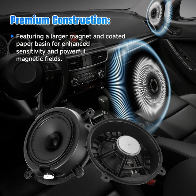 Alt view image 5 of 5 - HIPADA BHN9-66-960 Front Door Speaker Compatible with Mazda 6 CX-5 2013 2014 2015 2016 for Mazda 3 2014 2015 2016 2017 2018, Replace KF01-66-960