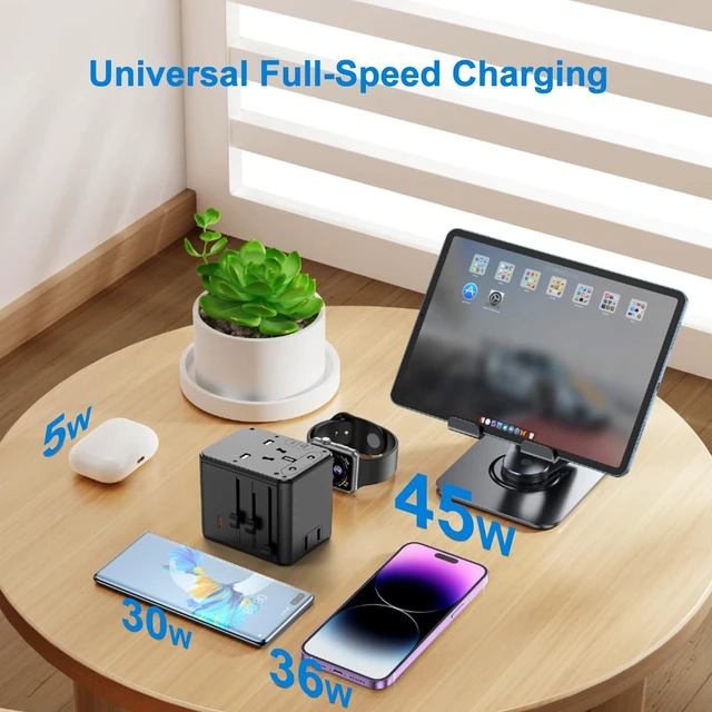 Alt view image 3 of 5 - Universal Travel Adapter International Power Plug Converter