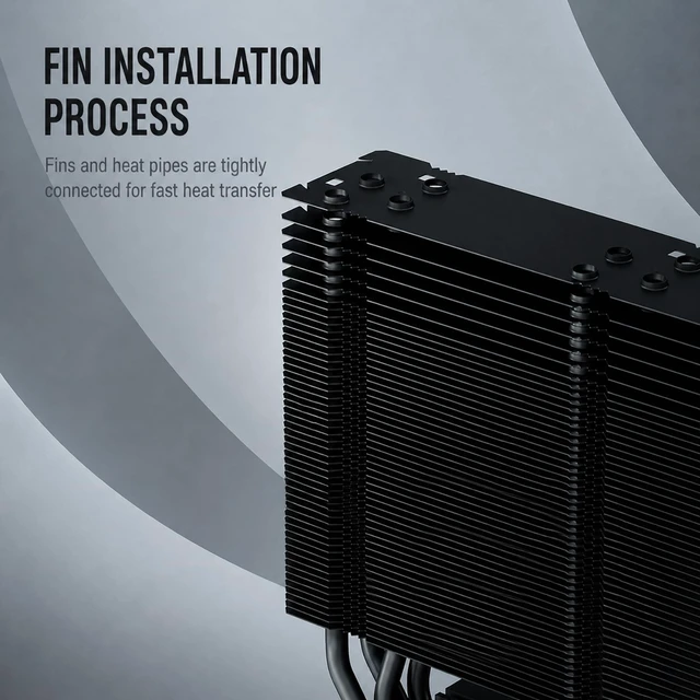 Alt view image 3 of 5 - ProArtist B3 II CPU Air Cooler, Black 240W TDP Single Tower Heatsink