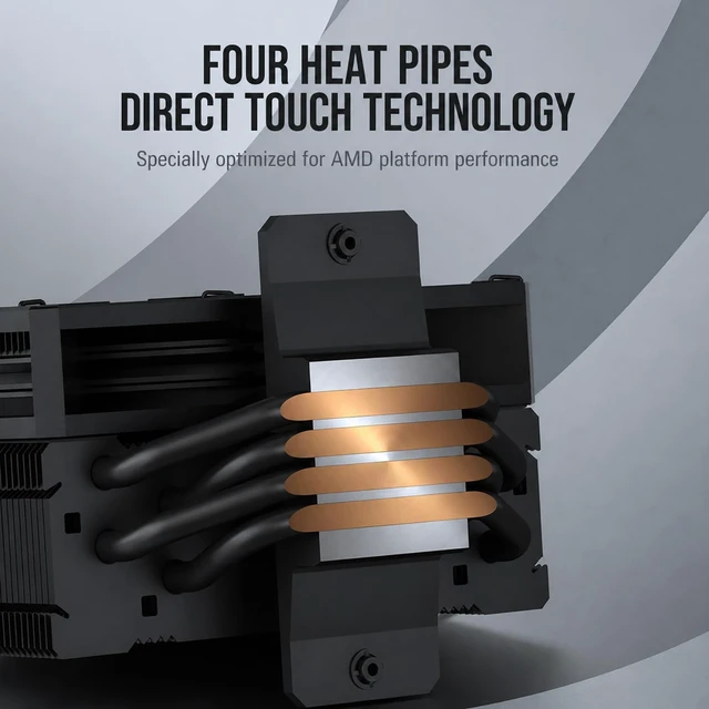 Alt view image 2 of 5 - ProArtist B3 II CPU Air Cooler, Black 240W TDP Single Tower Heatsink