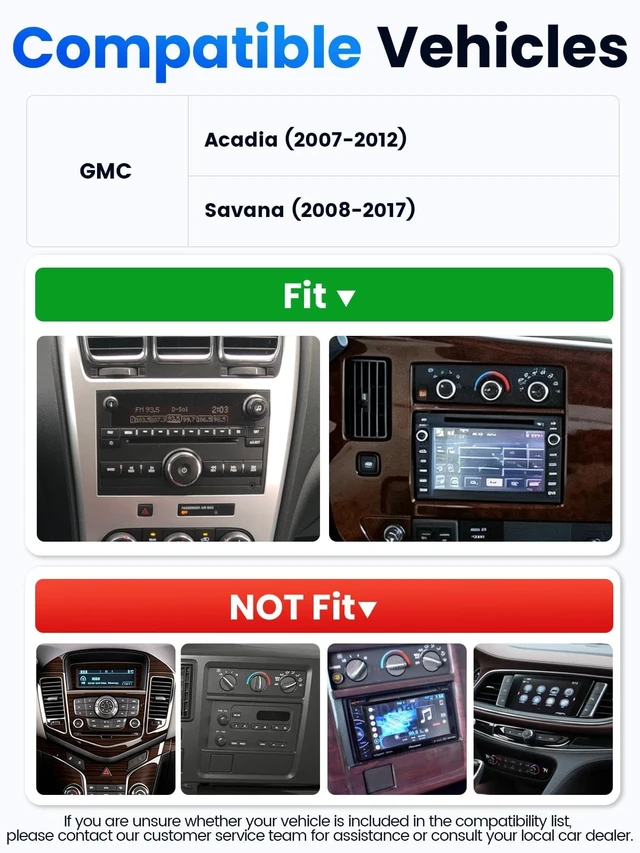 Alt view image 2 of 5 - Alltotive 7" Car Stereo for GMC Acadia (2007-2012) Savana (2008-2017)
