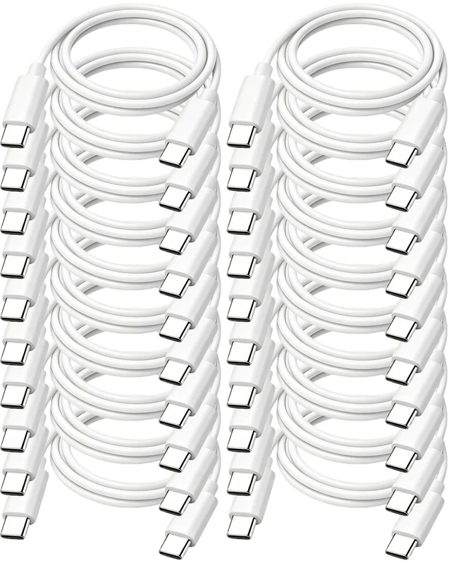 Main image of USB-C to USB-C Cable 6FT 20-Pack, USBC Cable Fast Charging & Data & Carplay