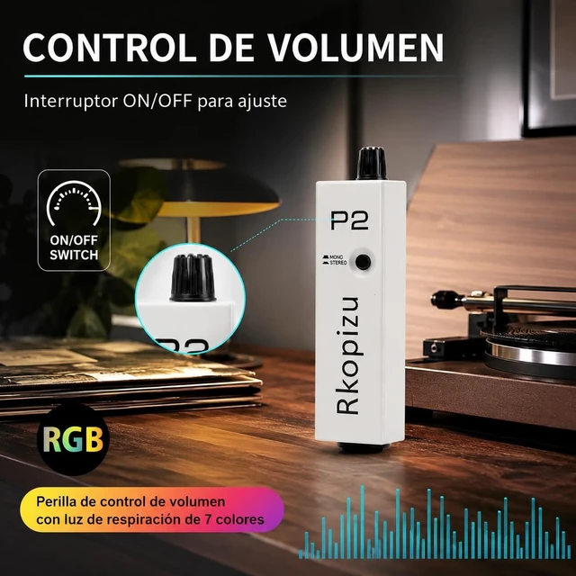 Alt view image 5 of 5 - Personal in-Ear Monitor Amplifier, P2 Portable Headphone Amp with XLR/TRS Input,Stereo/Mono Switch for Keyboardists, Drummers, Bass Players, Guitar