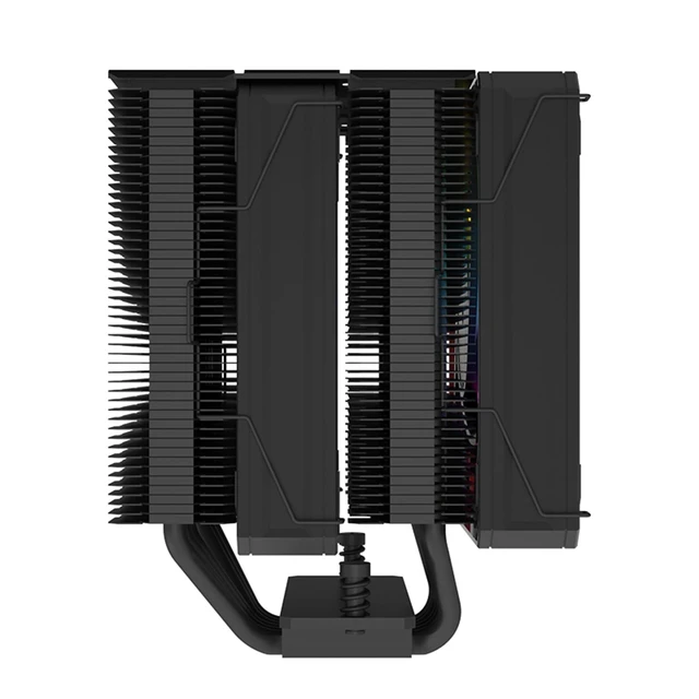 Alt view image 3 of 5 - ProArtist E6 Pro Black ARGB Dual Tower CPU Air Cooler, 250W TDP CPU Cooler