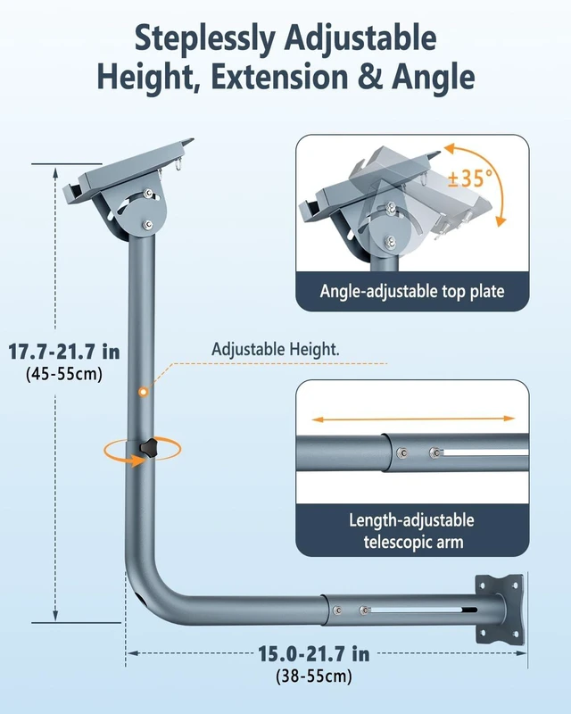 Alt view image 2 of 5 - Tesoroli Starlink Mount for Standard 4/4X/Gen 3, Starlink Wall Mount