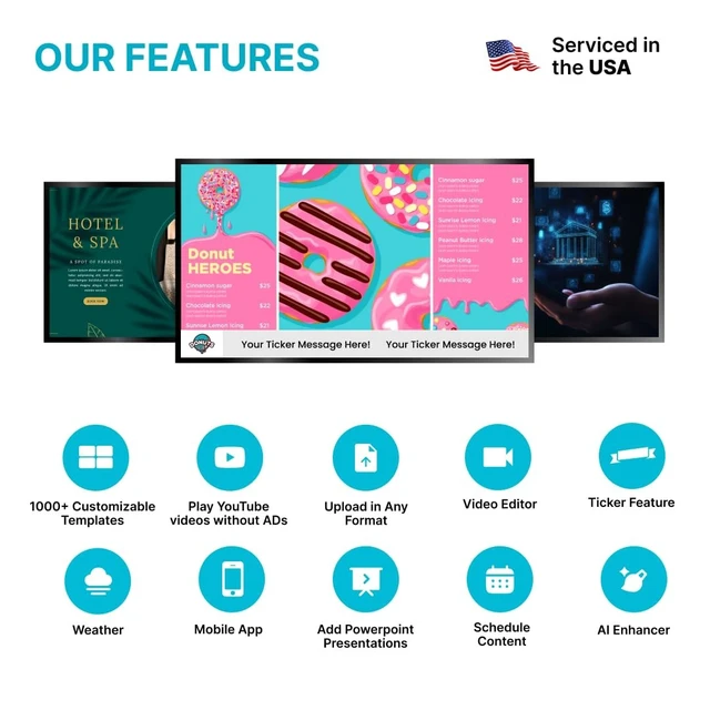Alt view image 5 of 5 - EZ AD Digital Signage Display Player, AI Digital Menu Board for Business