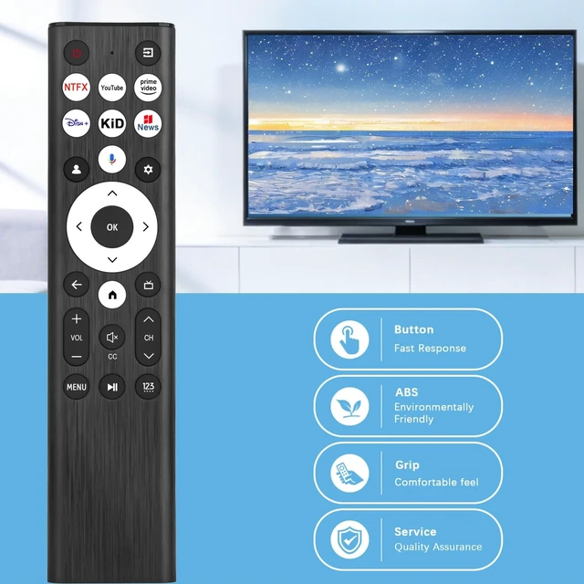 Alt view image 3 of 5 - ERF6L80 Voice Remote Control Fit for Hisense U6 U7 U8 U8N U9N A7 Series
