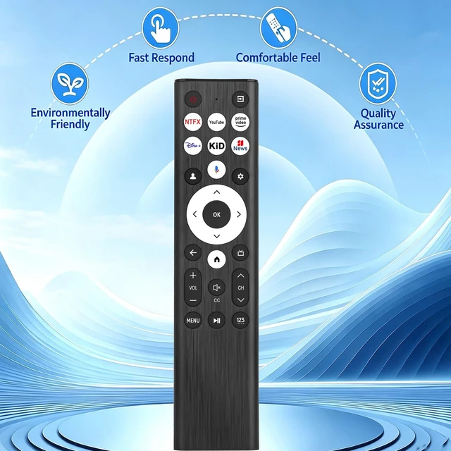 Alt view image 5 of 5 - ERF6L80 Voice Remote Control Fit for Hisense U6 U7 U8 U8N U9N A7 Series
